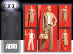 2976 VOGUE ADRI EZ JACKET, TOP, DRESS, FLARE SKIRT,  PANTS PATTERN 6-22  uncut 2 patterns